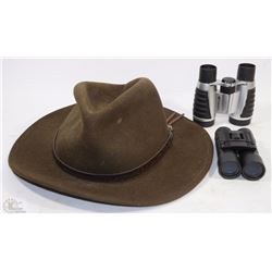 FLAT WITH INDIANA JONES HAT ( MARKED INSIDE)