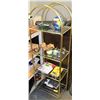 Image 1 : 4 SHELF BRASS AND GLASS STAND 58.5" TALL