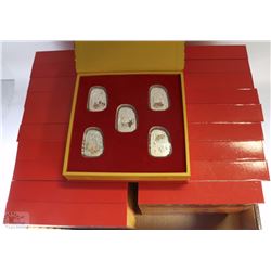 FLAT OF 20 ELECTROPLATED CHINESE COIN SETS