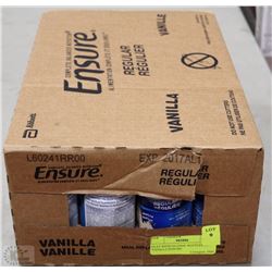 FLAT WITH 24-235mL BOTTLES OF VANILLA ENSURE