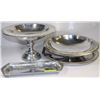 Image 1 : SET OF TOWLE SILVERSMITH TRAYS, PLATE, & DISHES