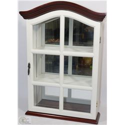 WOOD DISPLAY CABINET 18" X 12"
