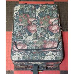 ATLANTIC WHEELED LADY'S FLORAL SUITCASE WITH