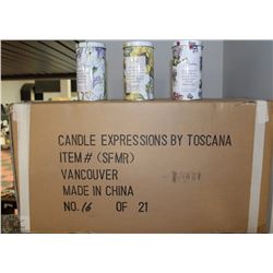 96 NEW ASSORTED CANDLE TINS ASSORTED SAYING AND