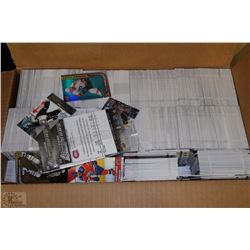 BOX OF ASSORTED HOCKEY CARDS APPROX 2000 OR MORE