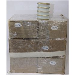 36 NEW FROSTED GLASS WITH GOLD STRIPES CANDLE