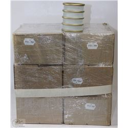 36 NEW FROSTED GLASS WITH GOLD STRIPES CANDLE