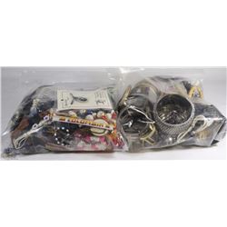 2 LARGE BAGS OF BRACELETS,NECKLACES & WATCHES