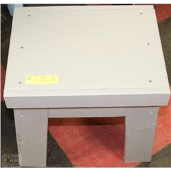 GREY HANDMADE WOODEN STOOL