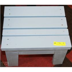 BLUE HANDMADE WOODEN STOOL
