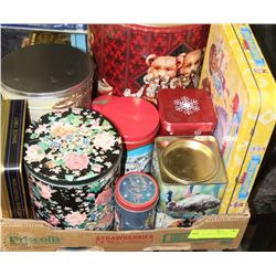BOX WITH ASSORTED TINS