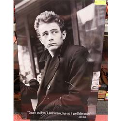 JAMES DEAN PICTURE WITH QUOTE  24" X 36"