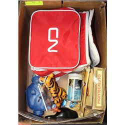 MIXED COLLECTABLE LOT OBAMA MASK, CN RAIL BAG,