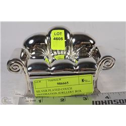 SILVER PLATED COUCH DECORATION JEWLLERY BOX