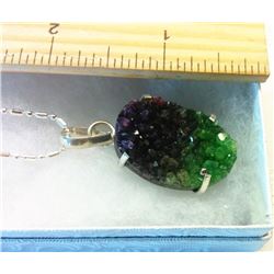 NATURAL DRUZY PENDANT ON CHAIN