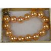 Image 1 : #33-12mm SEASHELL PEARL NECKLACE - PEACH