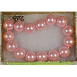 #23-12mm SEASHELL PEARL BRACELET - PINK