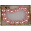 Image 1 : #23-12mm SEASHELL PEARL BRACELET - PINK