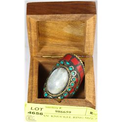 BOHEMIAN  KNUCKEL RING SIZE 9
