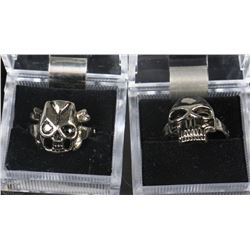 2 SKELETON RINGS SIZE 9