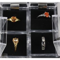 LOT OF 4 FASHION RINGS