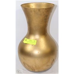LARGE DECORATIVE GOLD COLOR  VASE 14"H