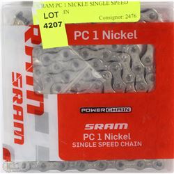 S RAM PC 1 NICKLE SINGLE SPEED BIKE CHAIN