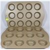 Image 1 : PAIR OF HEAVY NON-STICK MUFFIN PANS