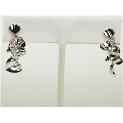 #5-STERLING SILVER RHODIUM PLATED EARRINGS