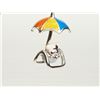 Image 1 : #6-STERLING SILVER ENAMEL 'UMBRELLA' PENDANT