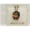 Image 1 : #9-STERLING SILVER SMOKEY QUARTZ PENDANT