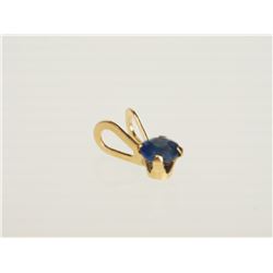 #12-10KT GOLD SAPPHIRE PENDANT