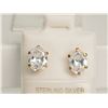 Image 1 : #22-STERLING SILVER CZ EARRINGS