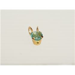 #39-10KT GOLD EMERALD PENDANT
