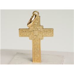 #43-10KT GOLD CROSS PENDANT (1.83G)