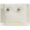 Image 1 : #46-14KT GOLD WHITE SAPPHIRE EARRINGS