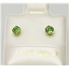 Image 1 : #47-14KT GOLD TSAVORITE EARRINGS