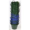 Image 1 : 24 STEEL PLANT POTS MIXED BLUE AND GREEN