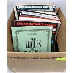 BOX OF GUITAR MUSIC BOOKS - BEATLES,