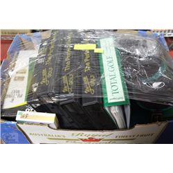 LOT OF ASSORTED GOLF ITEMS W/ PLAY MANUALS