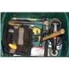 Image 1 : GREEN BIN W/TOOLS INCL. B&D SANDER, TOOL
