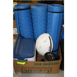 BOX W/CAMPING ACCESSORIES INCL. 3