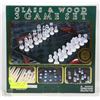 Image 1 : GLASS AND WOOD 3 GAME SET
