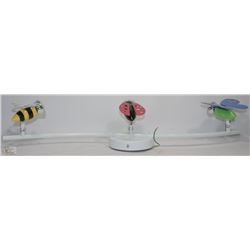 BUTTERFLY, LADYBUG & BUMBLEBEE HALOGEN TRI-BAR