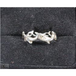 #12-.925 SILVER DOLPHIN RING SIZE 6.5