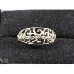 #15-.925 SILVER FILLIGREE RING SIZE 8