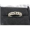 Image 1 : #18- .925 SILVER LOCKING HEARTS RING SIZE 9