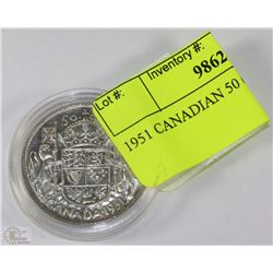 1951 CANADIAN 50 CENT PIECE