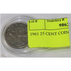 1961 25 CENT COIN