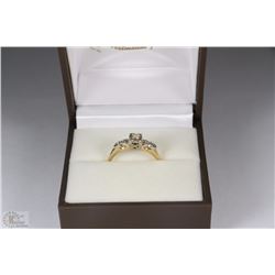 14K YELLOW GOLD LADIES DIAMOND RING WITH APPRAISAL